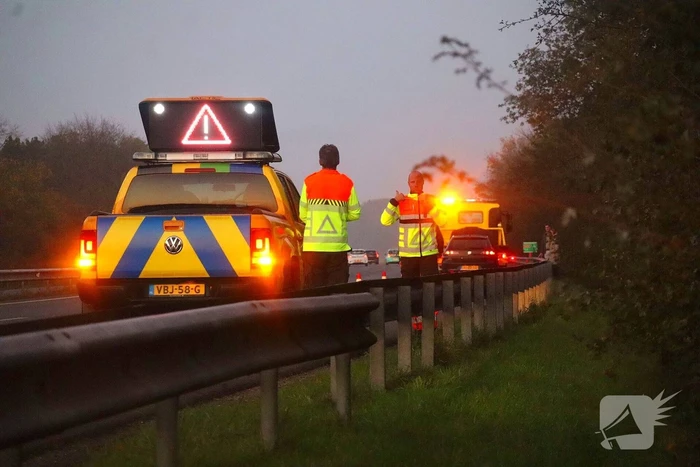 Autobrand blijkt koelvloeistoflekkage