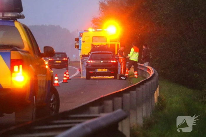 Autobrand blijkt koelvloeistoflekkage
