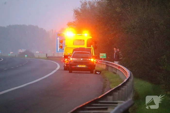 Autobrand blijkt koelvloeistoflekkage