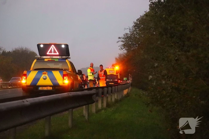 Autobrand blijkt koelvloeistoflekkage