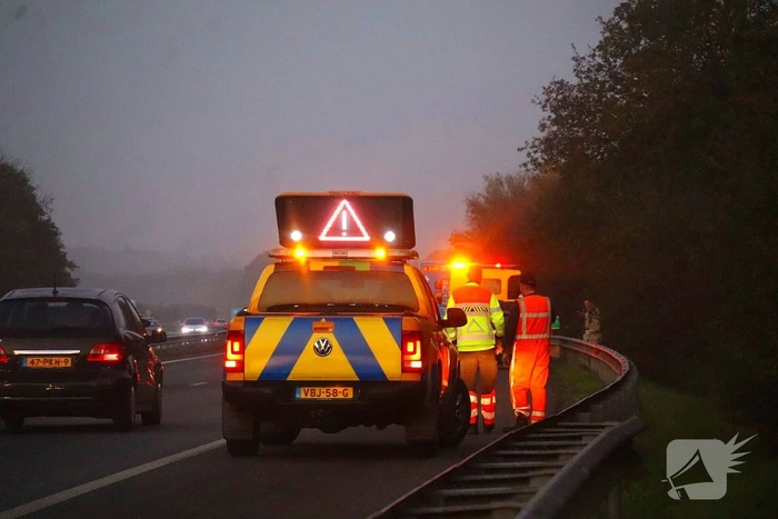 Autobrand blijkt koelvloeistoflekkage