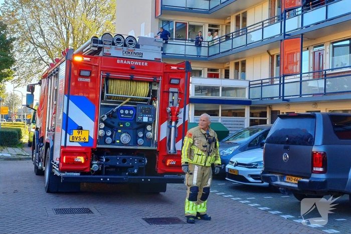 Vetpan zorgt voor brandmelding in flatwoning