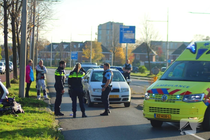 Fietser gewond bij botsing met auto