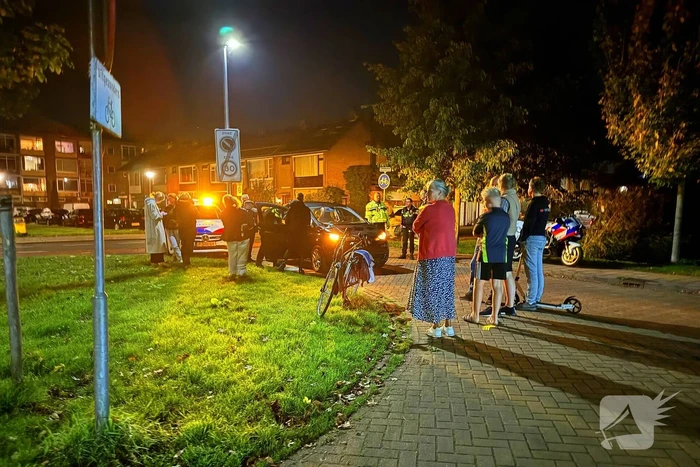 Fietser en automobilist met elkaar in botsing