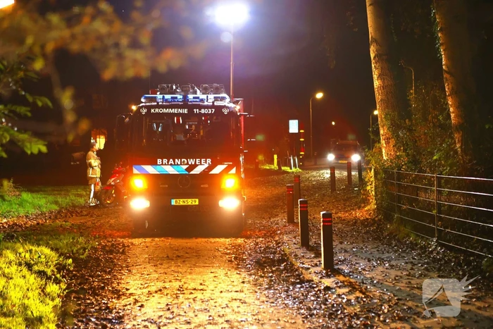 Scooter volledig verwoest door brand