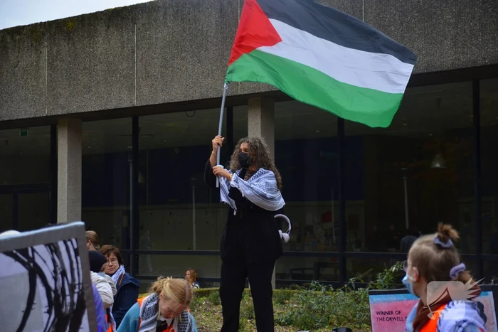 Pro Palestina demonstratie bij Nijmeegse Universiteit