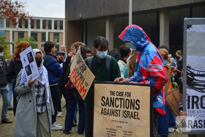 Pro Palestina demonstratie bij Nijmeegse Universiteit