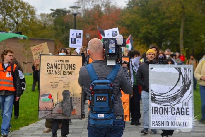 Pro Palestina demonstratie bij Nijmeegse Universiteit