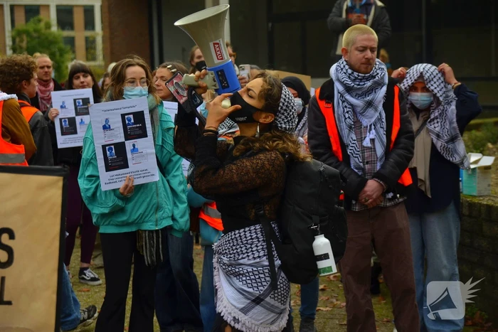 Pro Palestina demonstratie bij Nijmeegse Universiteit