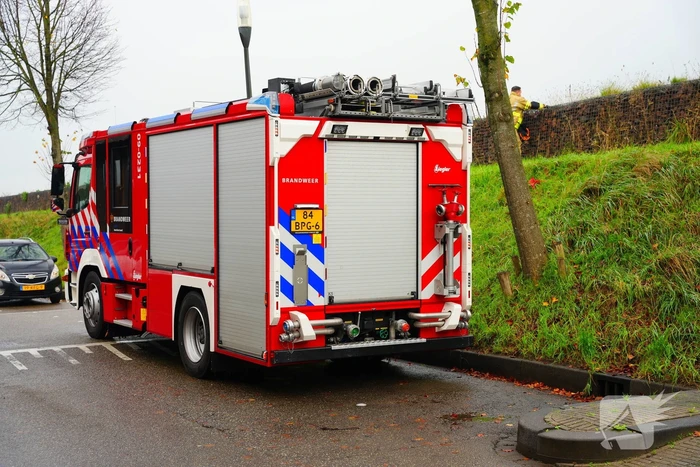 Brandweer op zoek naar vastzittend schaap