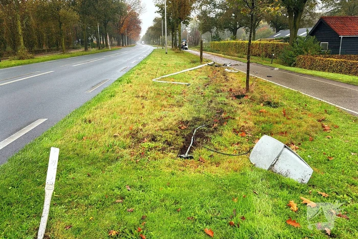 Auto zwaar beschadigd bij eenzijdig ongeval