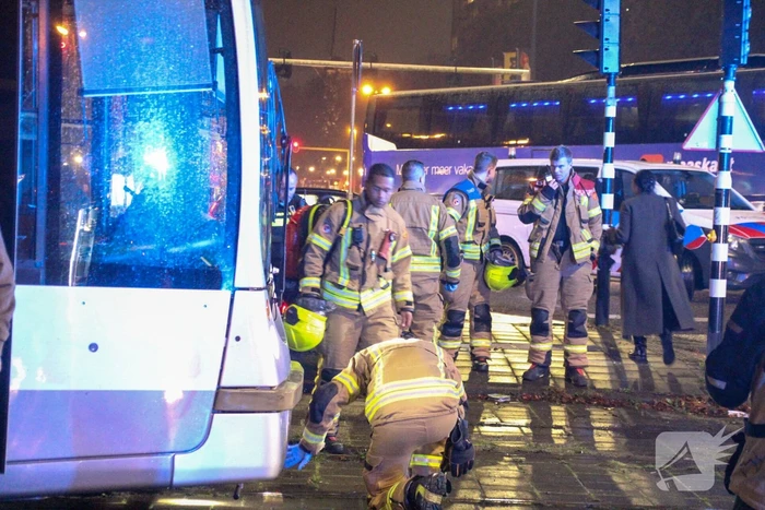Maaltijdbezorger aangereden door tram