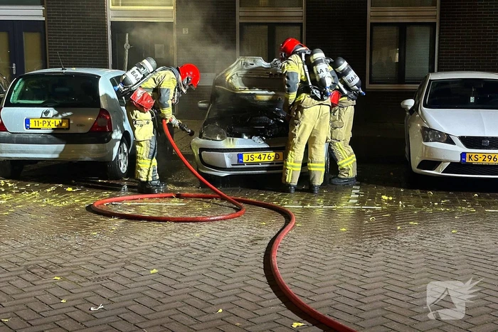 Auto vliegt in brand in nachtelijke uren
