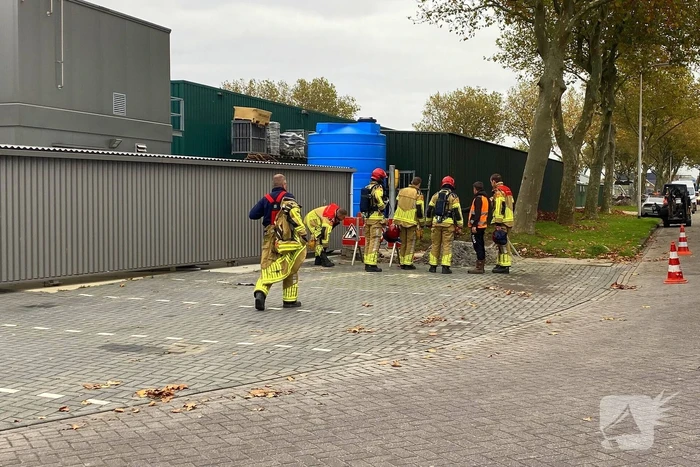 Gasleiding geraakt tijdens werkzaamheden