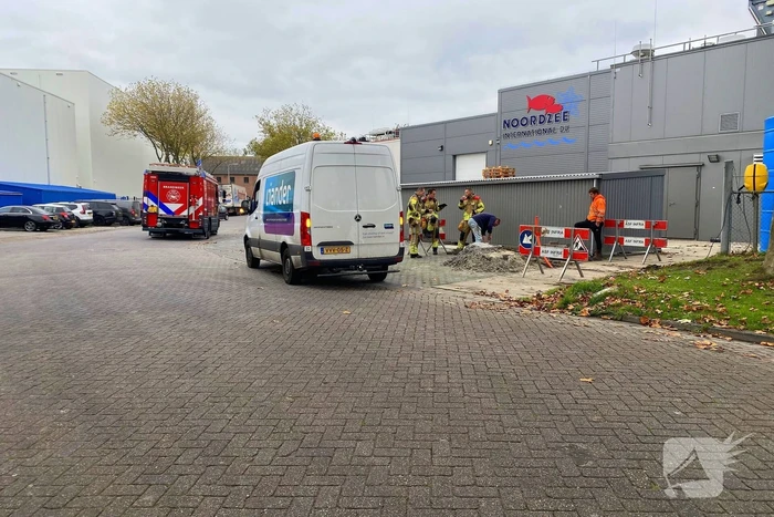 Gasleiding geraakt tijdens werkzaamheden