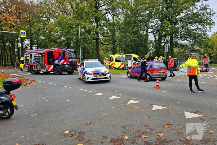 Voertuig gekanteld bij ernstig ongeval