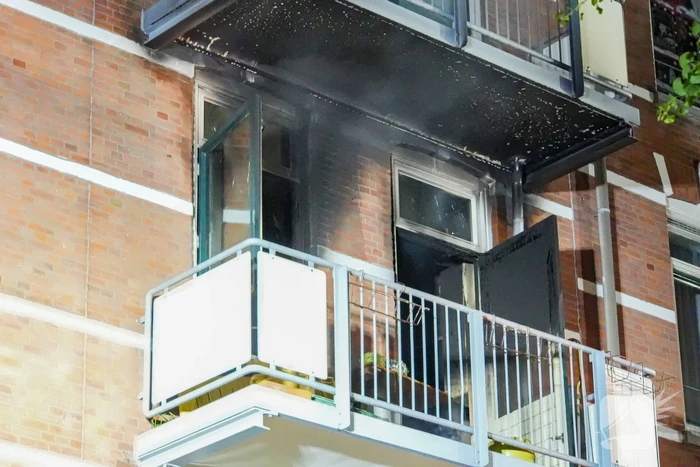 Vrouw en hond gered uit brandende woning