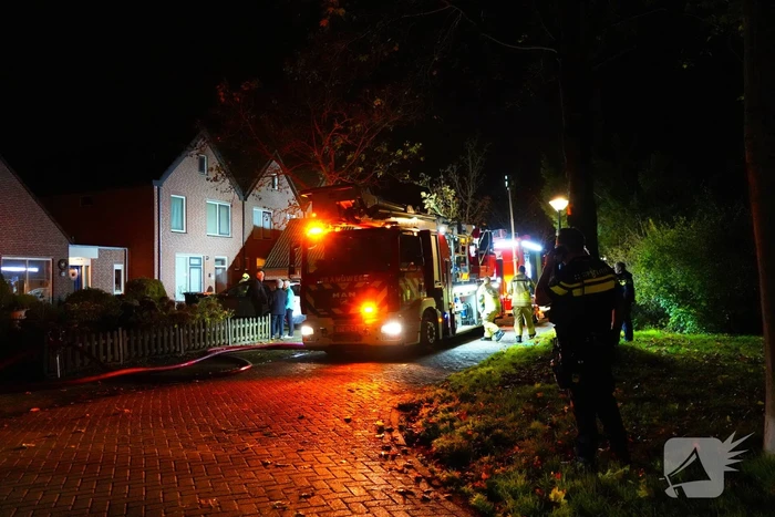 Grote brand in woning