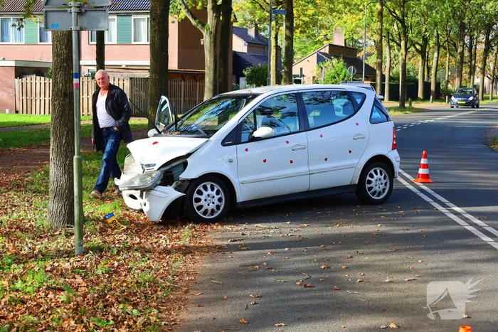Automobiliste botst tegen boom