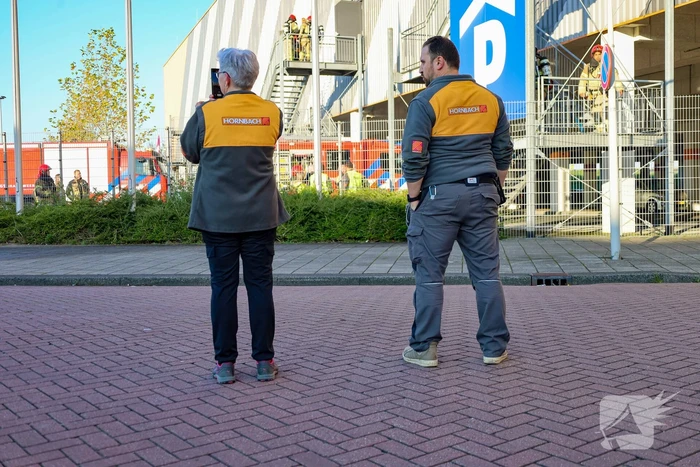 Bouwmarkt ontruimd vanwege brand