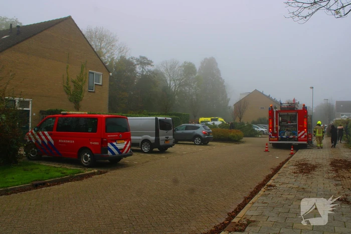Veel rookontwikkeling bij brand in woning