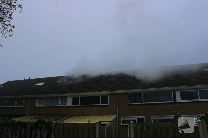 Veel rookontwikkeling bij brand in woning