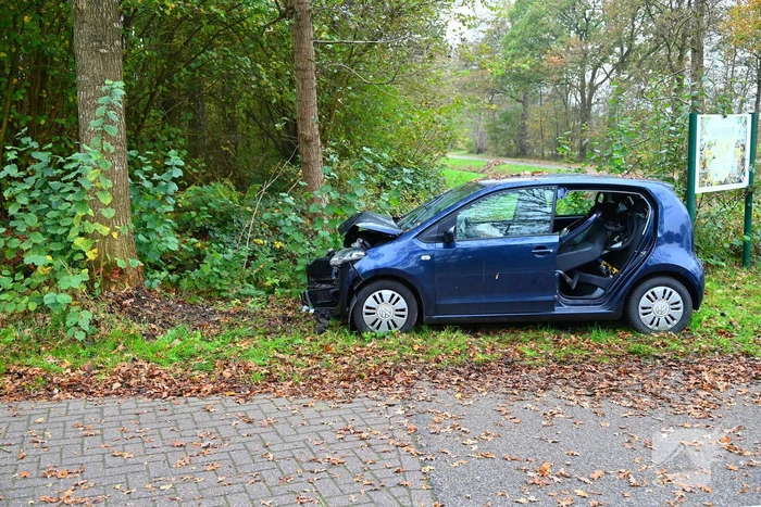 Automobilist botst frontaal op boom