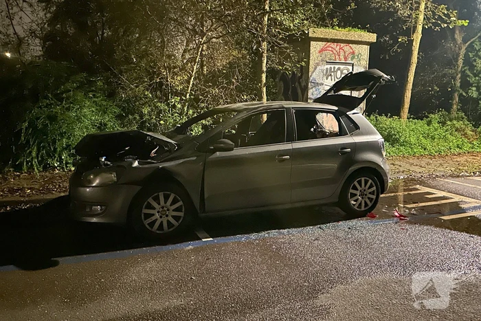 Personenwagen verwoest door brand
