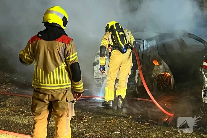 Geparkeerde auto verwoest door brand