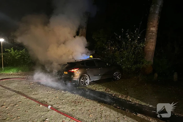 Geparkeerde auto verwoest door brand