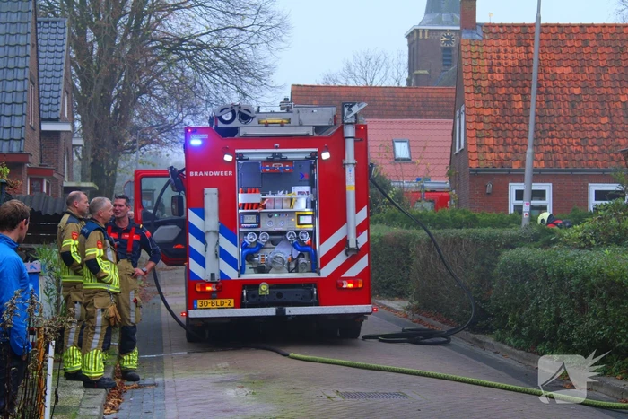 Flinke rookontwikkeling bij middelbrand in woning