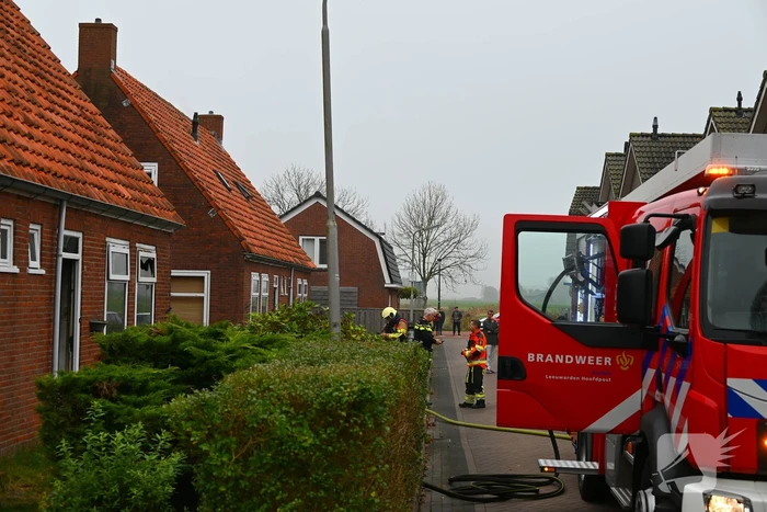 Flinke rookontwikkeling bij middelbrand in woning