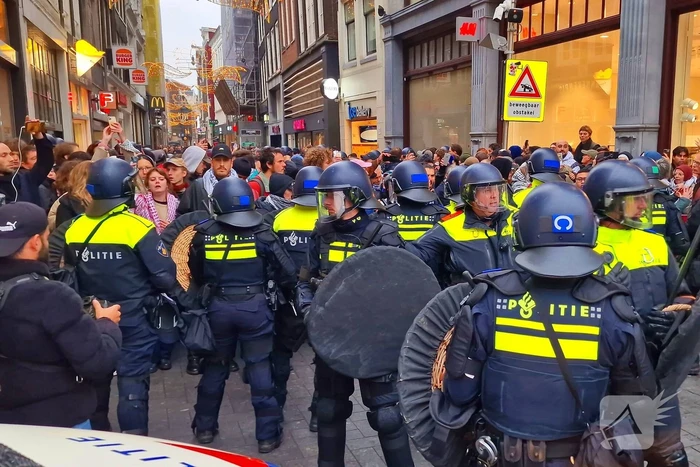Politie grijpt in bij verboden demonstratie