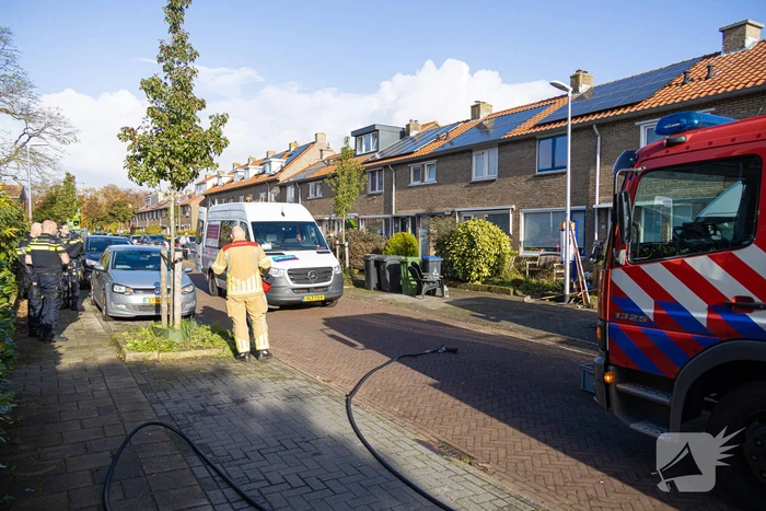 Gasleiding geraakt tijdens werkzaamheden in tuin