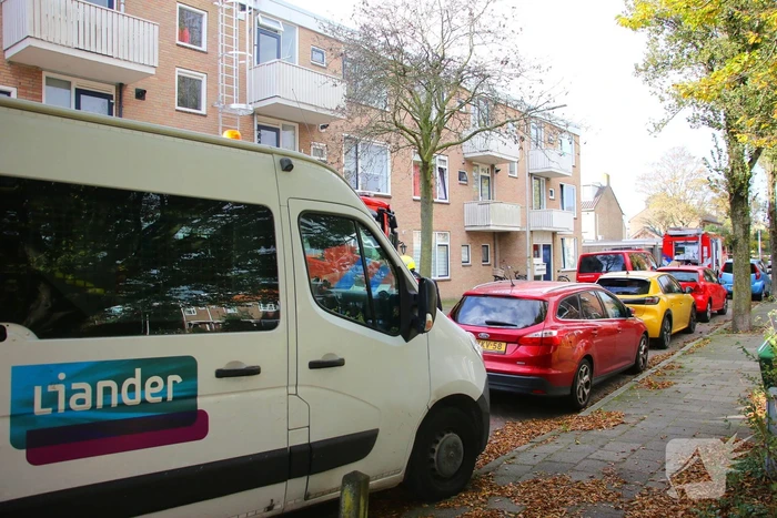 Gasleiding beschadigd na botsing met paaltje