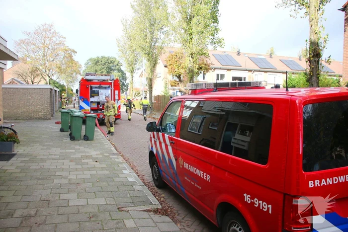 Gasleiding beschadigd na botsing met paaltje