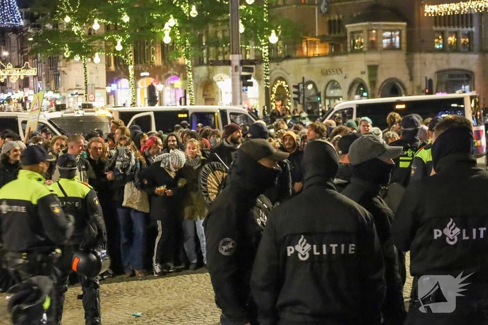 Opnieuw demonstratie, politie grootschalig aanwezig