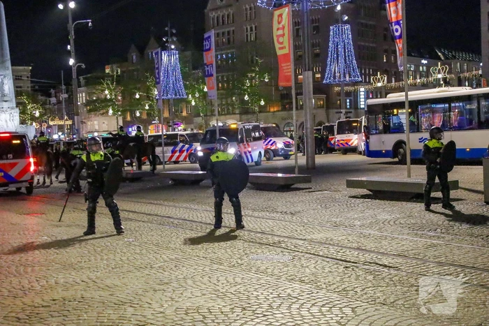 Opnieuw demonstratie, politie grootschalig aanwezig