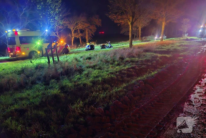 Modderige weg leidt tot ongeval voor scooterrijder