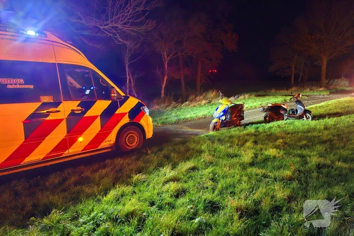 Modderige weg leidt tot ongeval voor scooterrijder