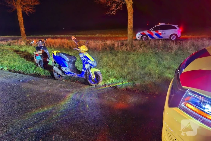 Modderige weg leidt tot ongeval voor scooterrijder