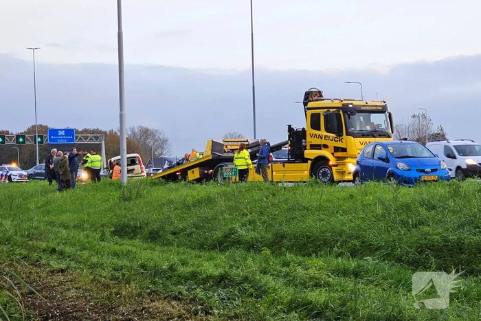 Flinke schade bij aanrijding op snelweg