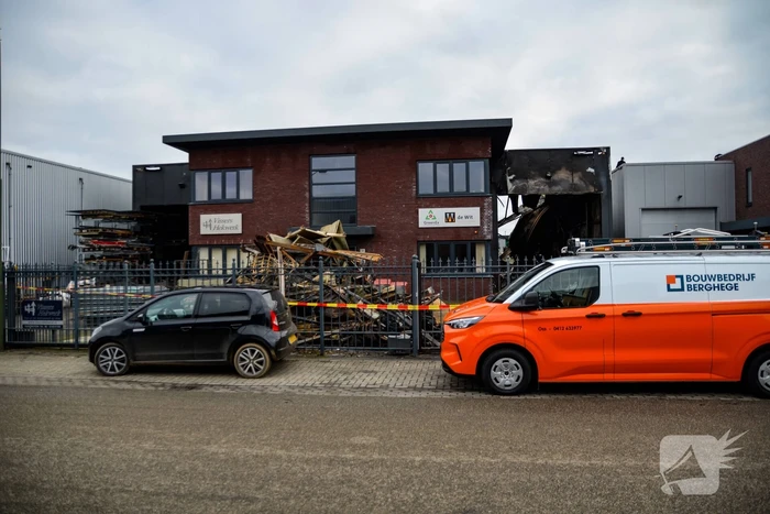 Schade is goed te zien na brand in brandbeveiligingsbedrijf