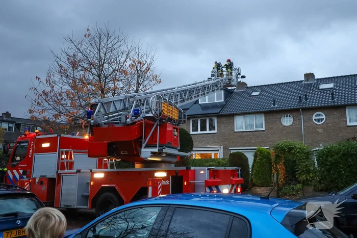 Schoorsteenbrand trekt veel bekijks