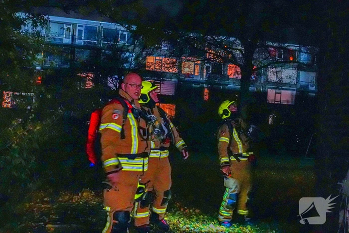 Portiekflat vol rook door brand in afzuigkap