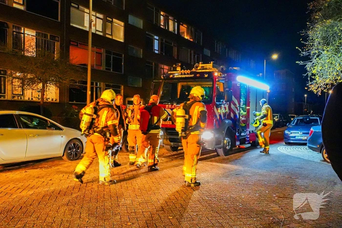Portiekflat vol rook door brand in afzuigkap