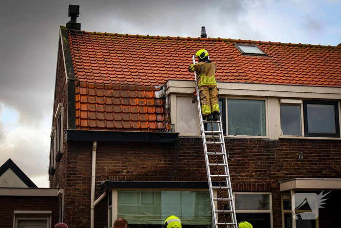 Wateroverlast door verstopte regenpijp