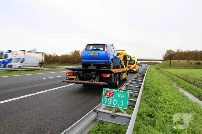 Rijstrook afgesloten door ongeval