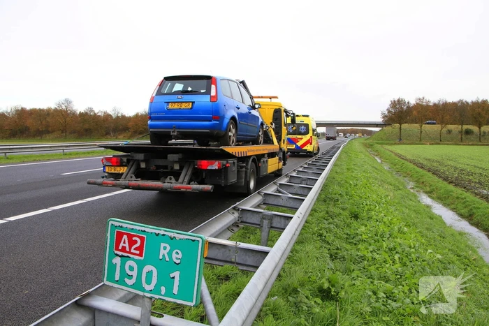 Rijstrook afgesloten door ongeval