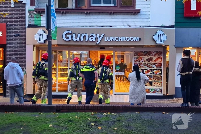 Brand in afvoerpijp van lunchroom